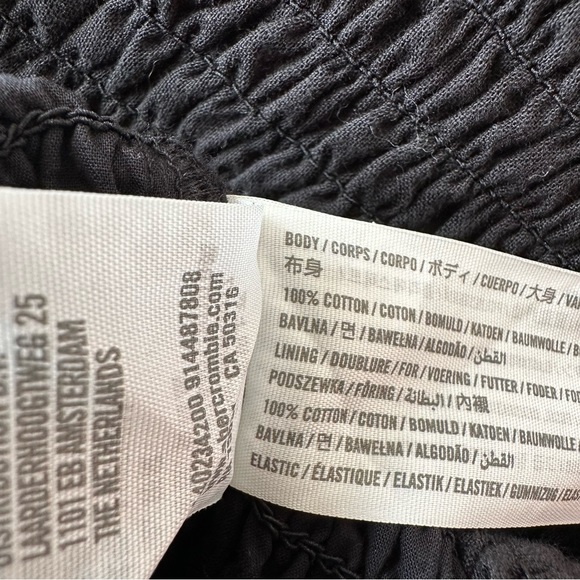 💗 NWT Abercrombie and Fitch heart neck lined puff shoulder crop top- L - Picture 4 of 5